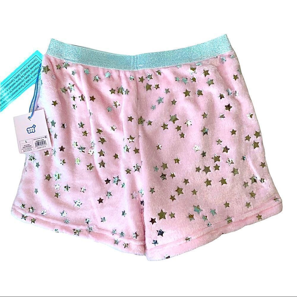 NEW Girls Pink Star Sleep Shorts - Picture 3 of 5